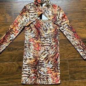 UNIF Tiger Print Bodycon Dress size small